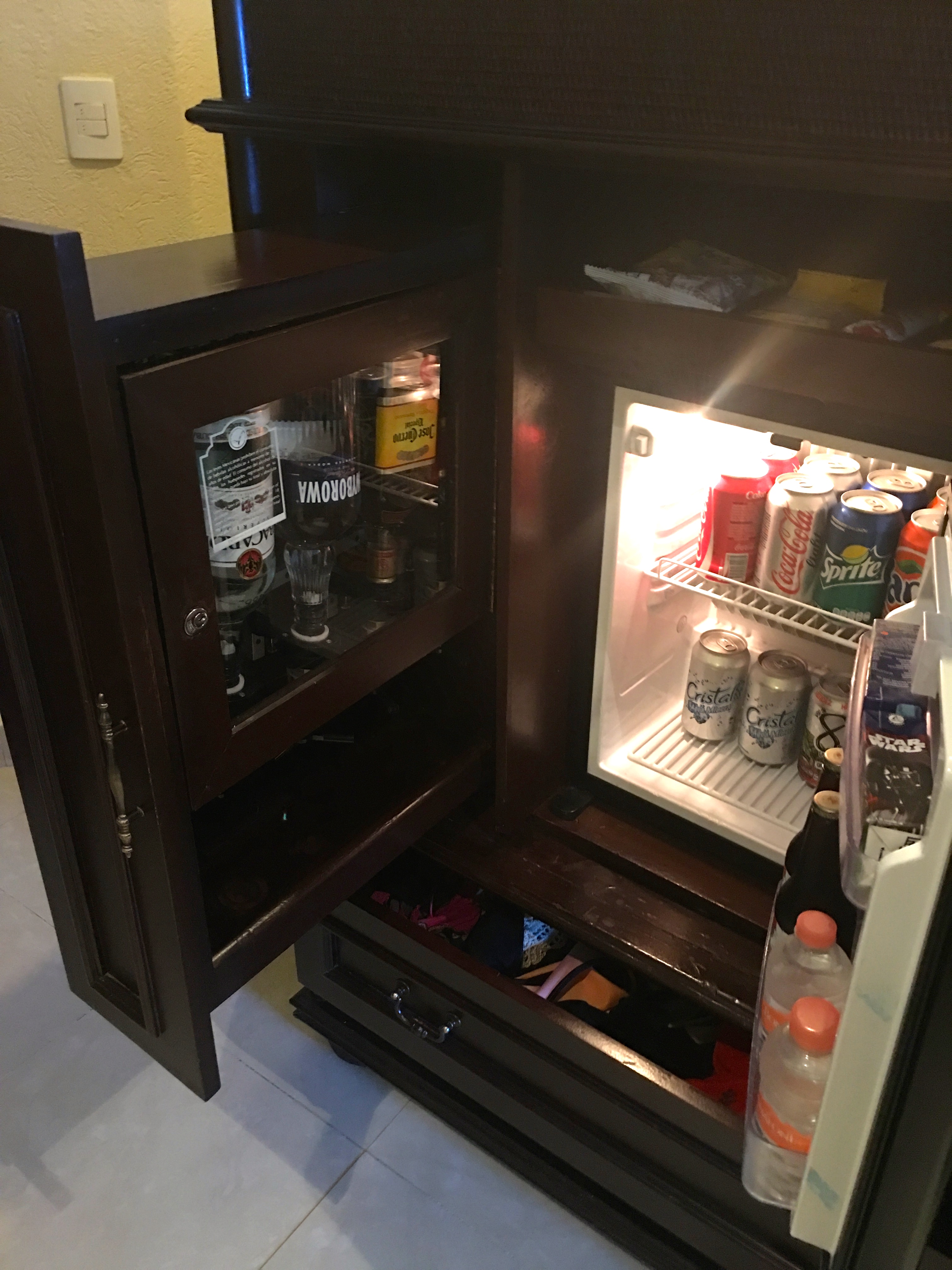 the royal playa del carmen liquor cabinet